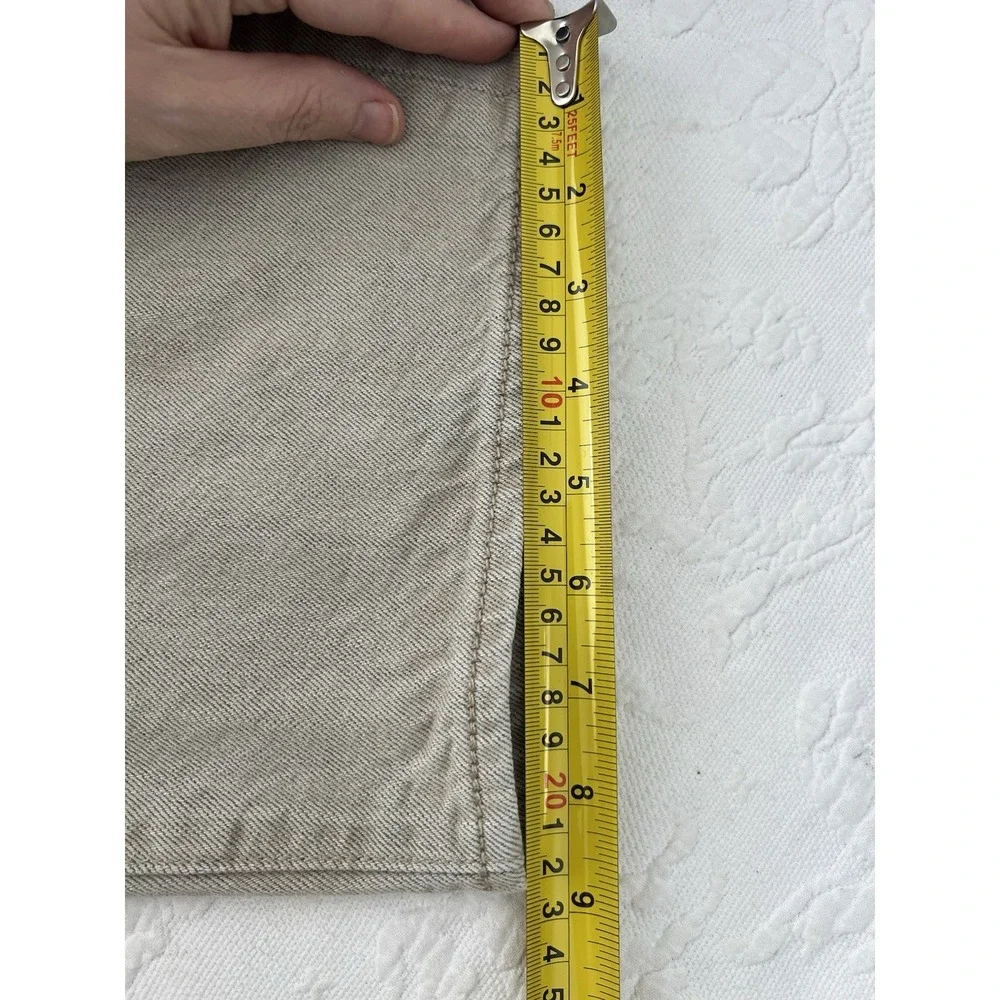 Levis 501 Beige Jeans WHITE OAK CONE DENIM Mens 42x36 (FITS 38x30) Button Fly